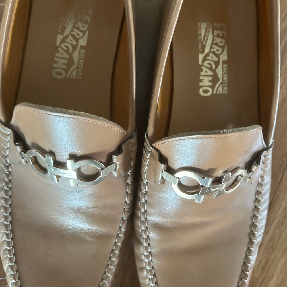 Ferragamo Men’s Light-Colored Dress Shoes — Size 11.5